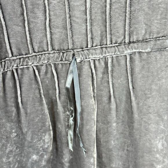 J.JILL crushed Velvet Tunic Blazer Womans Petite Small Silver‎ Pewter - Picture 8 of 10
